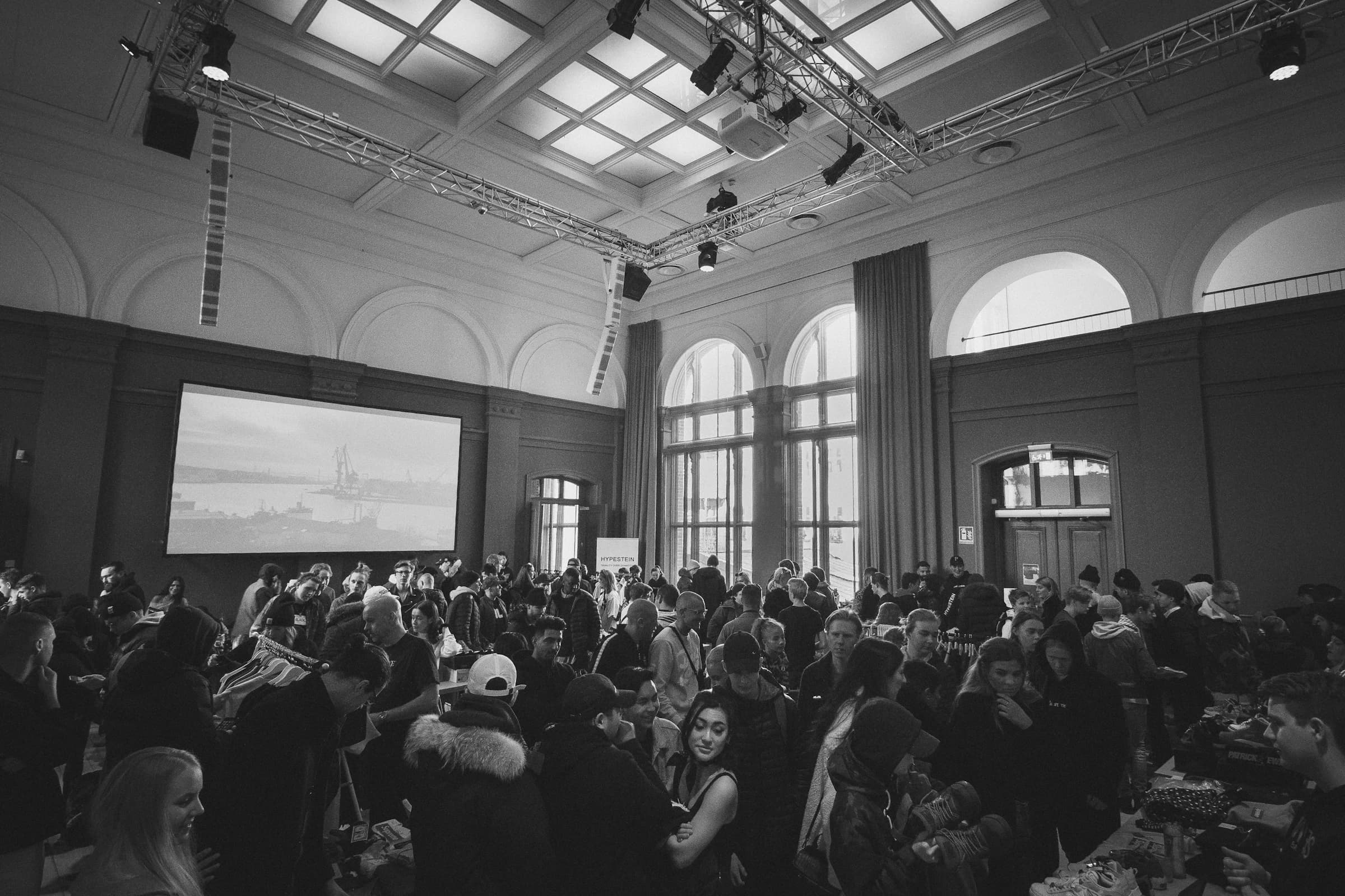 A crowd gathered at a large Tattiez event activation